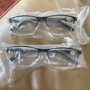 Black Reading Glasses +2.50 ( 2 Pack )